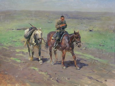To the Budennyy Detachment, 1923 by Mitrofan Borisovic Grekov